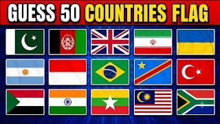 Guess the Country Flag | 50 World Flags Quiz Challenge 🚩 screenshot 1
