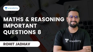 Maths & Reasoning Important Questions - 8 | Rohit Jadav | MPSC Exams