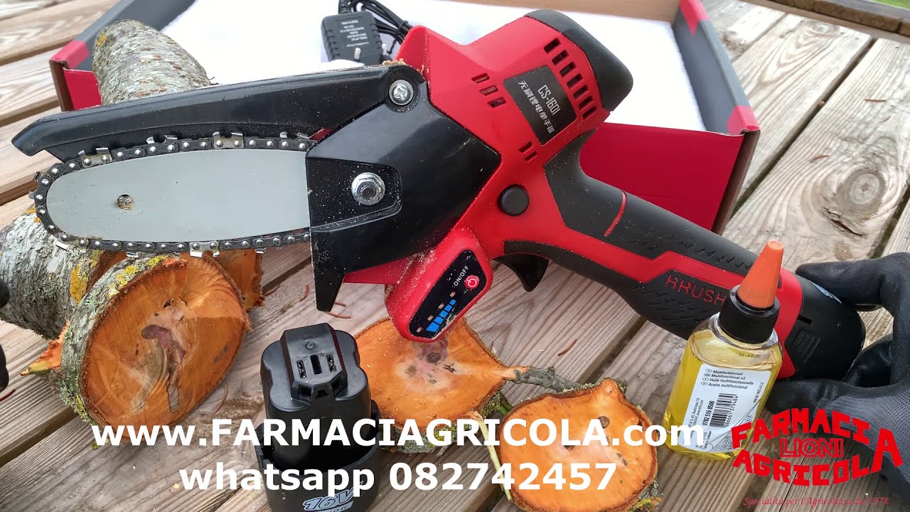 MOTOSEGA MINI A BATTERIA DA 48V ELETTROSEGA PER POTATURA TAGLIA