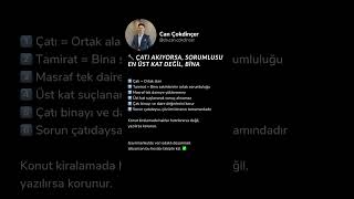 ⛔ Çatı Masrafını Tek Daireye Yıkmak Çözüm Değil, Yanılgıdır