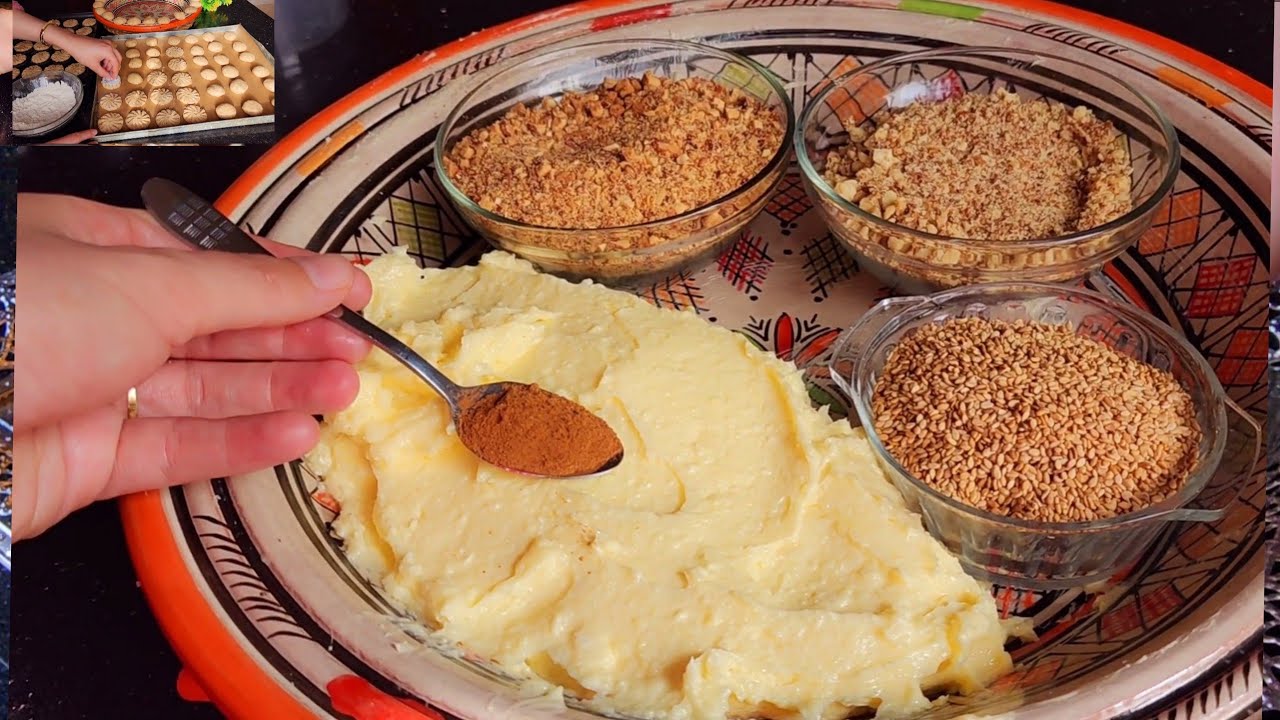 أسهل وأسرع تشكيلات لحليوات العيد من خليط واحد خرجي 3 شكيلات واحد ينسيكم فواحد لذاذ هشاش كيذوبو فالفم