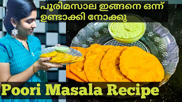 പൂരിമസാല ഇങ്ങനെ ഒന്ന് ഉണ്ടാക്കി നോക്കു | Variety Poori Masala Recipe | Poori Recipe in Malayalam