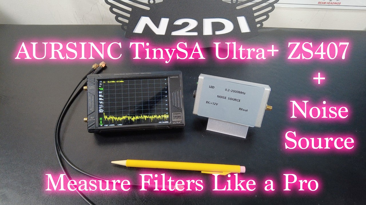 Measure Filters Like a Pro: AURSINC TinySA Ultra+ ZS407 & a Noise