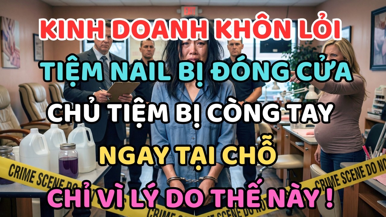 Kinh Doanh Khôn Lỏi : Tiệm Nail Bị Đóng Cửa, Chủ Tiệm Bị Còng Tay Ngay Tại Chỗ Chỉ Vì Lý Do Thế Này!