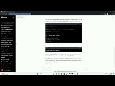 pip install pandas