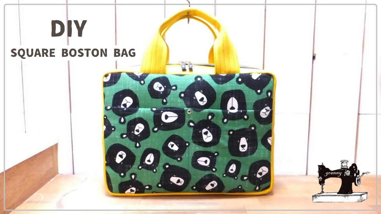 スーちゃん 手縫い スクエアボストン スクエアボストンの作り方 How to make a SQUARE BOSTON BAG