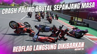 VIRAL !!! CRASH PALING MENGERIKAN SEPANJANG MASA | REDFLAG DIKIBARKAN!! | MotoGP 2024 #CatalanGP