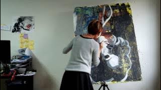 Black Widow Speed Painting performance by Haze Long