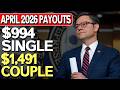 April 2026 Payouts $994 Singles, $1,491 Couples   Yours Confirmed