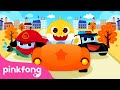 Which Vehicle Clears Leaves?🍂ㅣGarbage truck❓Bulldozer❓ㅣPinkfong Kids GameㅣBaby Shark Car Town App