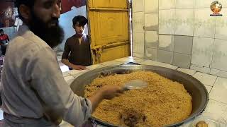 Kabuli pulao recipe in Baba wali restaurant | Chawal street food |Shinwari Pulao | Meat rice prepare