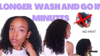 LONGER `WASH N GO ON 3C 4A NATURAL HAIR !  FT BETTER LENGTH HAIR IN MINS!