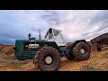 Трактор Т150 и МТЗ 80 в карьере. Tractor off road