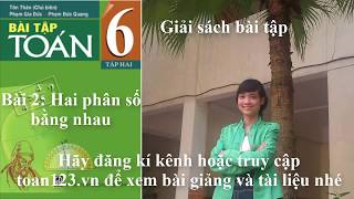 Giải sách bài tập Toán 6 tập 2 - Bài 2- Hai phân số bằng nhau