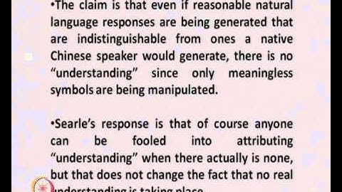 Mod-01 Lec-22 The Limit of Artificial Intelligence I