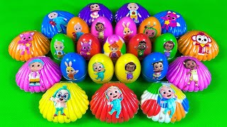 Eggs Slime: Picking Up Pinkfong, Cocomelon, Hogi Rainbow CLAY ! Satisfying ASMR Videos