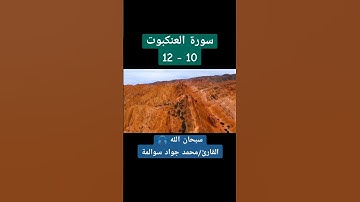 سورة العنكبوت 10-12: القارئ/محمد جواد سوالمة
