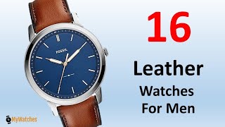 16​ Brown Leather​ Watch​ For​ Men