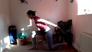 10 minute morning yoga - day 26 - #feelgreatat8 British Yoga #stayhomesavelives chair yoga