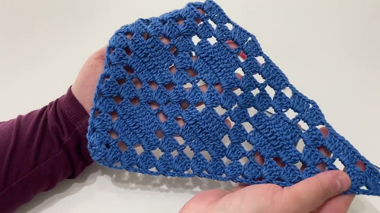 BAKLAVA DESEN ÜÇGEN ŞAL YAPIMI - SÜPER EASY CROCHET