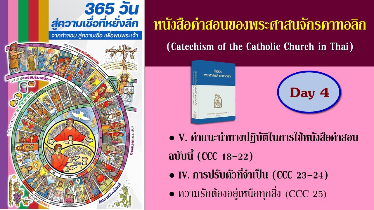 หนังสือคำสอนพระศาสนจักรคาทอลิก (CCC) ฉบับหนังสือเสียง : วันที่ 4