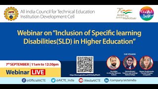 Webinar on 'Inclusion of Specific Learning Disabilities(SLD) in Higher Education'