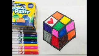 Rubiks Cube Coloring And Drawing Learn Colors For Kids Zic Zic Toys And Colors