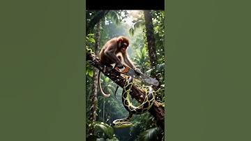 This Monkey vs Snake Showdown Is WILD! #top#funny