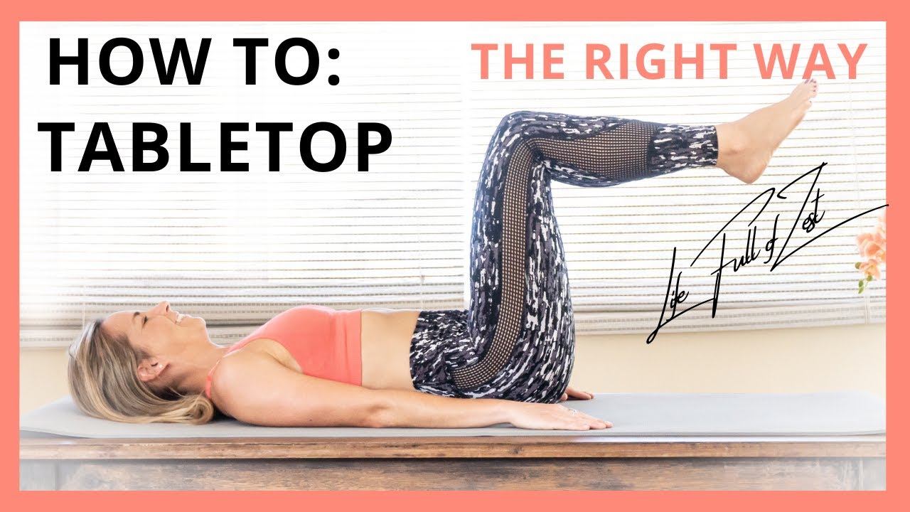 How to do a Tabletop Exercise  Pilates position (The Right Way) 