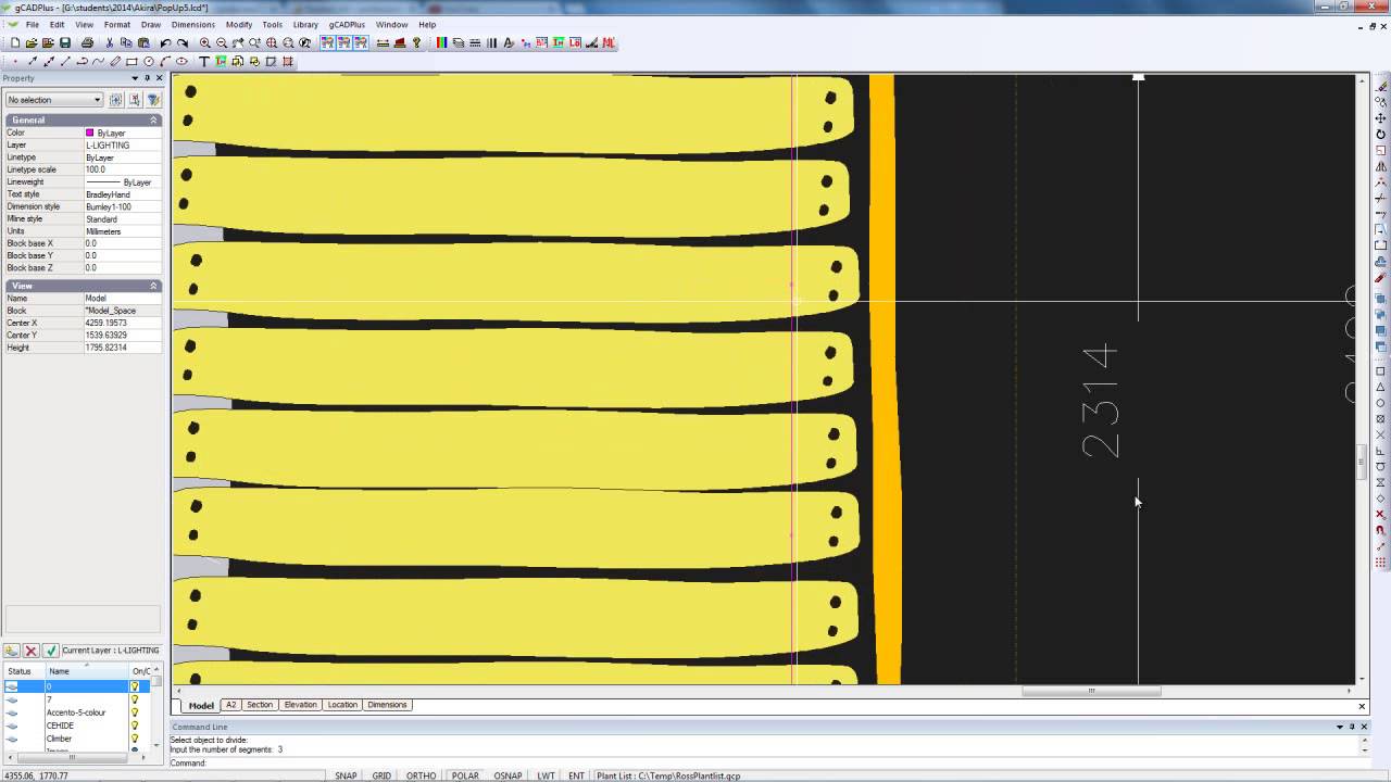 Using the Divide Command in a landscape CAD drawing - YouTube