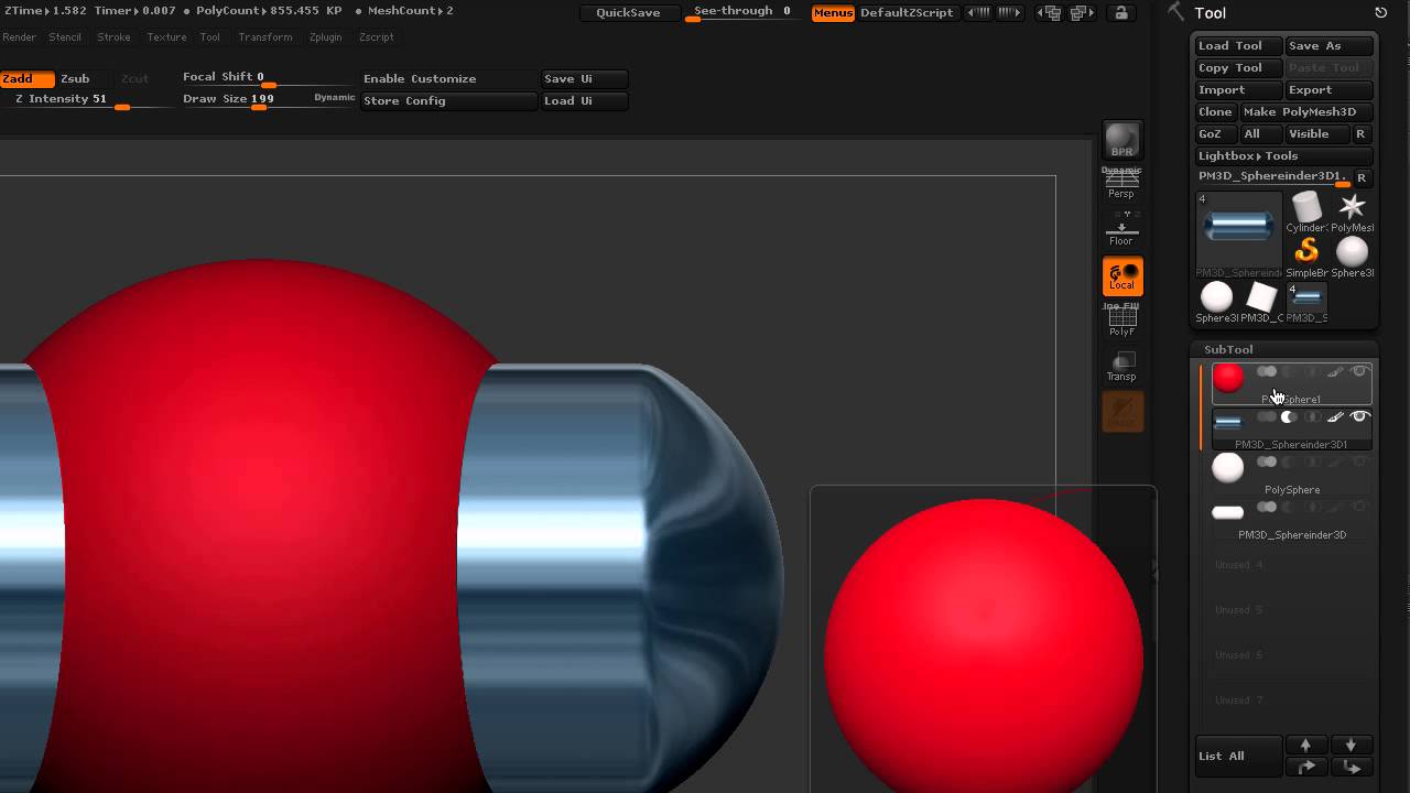 how to switch add and subtract zbrush