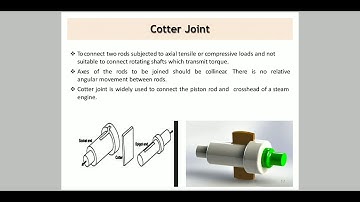 DME I - Unit I - Introduction to Cotter joint