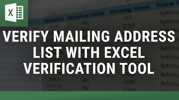 Verify Mailing Address List with this Excel Verification Software