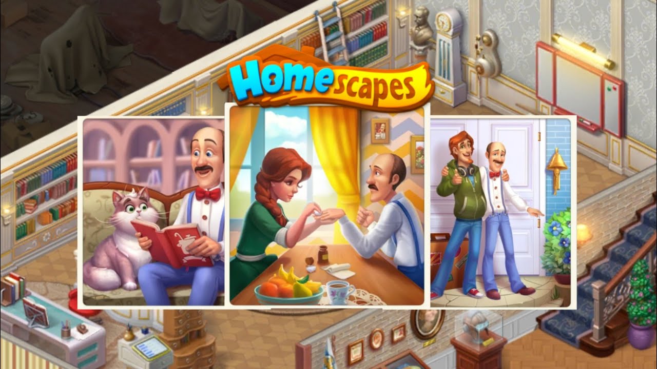 Homescapes - Library Unlocked - Library - Day - 1 - 3