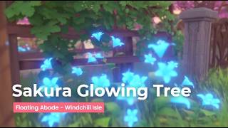 🌸 Sakura Glowing Tree 🌸 Genshin Serenitea Pot Tour with Replica ID [Floating Abode - Windchill Isle]