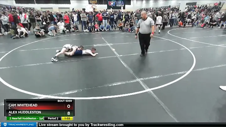 77 Lbs Champ. Round 1 - Alex Huddleston, IN Vs Cam...