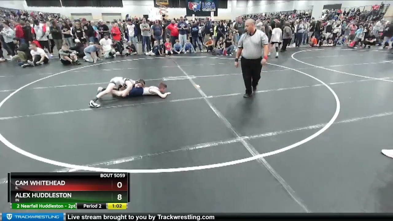 77 Lbs Champ. Round 1 - Alex Huddleston, IN Vs Cam Whitehead, IL 0502