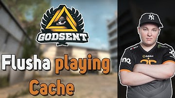 GODSENT flusha playing CS:GO Faceit on Cache (twitch stream)