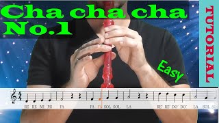 Cha cha cha No.1 (Javi Cote) - Tutorial flauta con partitura | Karaoke instrumental