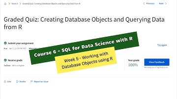 sql for data science with r coursera answers week 5 || IBM || theanswershome