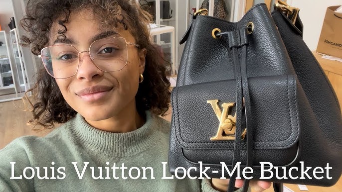 Louis Vuitton Noir Lockme Bucket Bag – The Closet