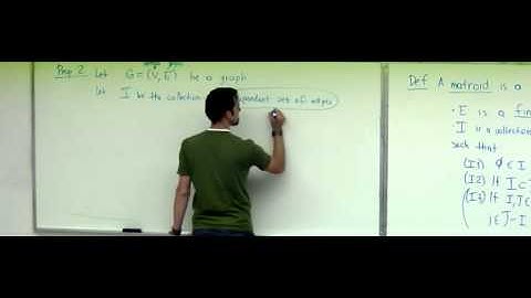 Lecture  2 . Matroids (Federico Ardila)