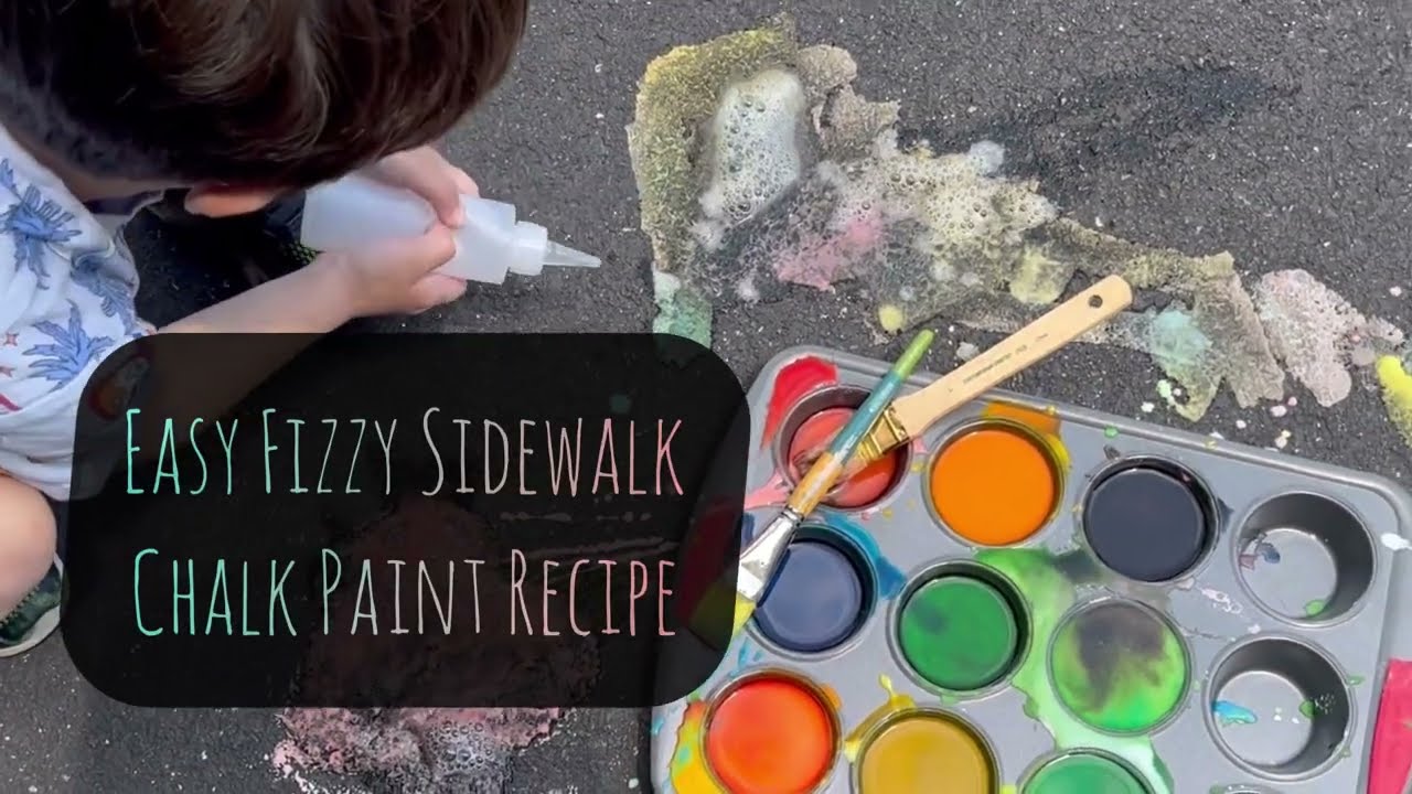 Easy Fizzy Sidewalk Chalk Paint Recipe
