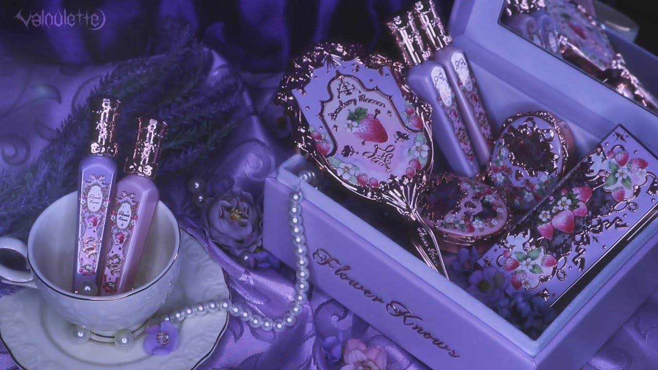 asmr.? unboxing flower knows violet strawberry rococo limited 