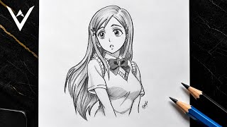 How to Draw Orihime Inoue | Bleach Anime Girl Easy Pencil Sketch & Shading Tutorial for beginners