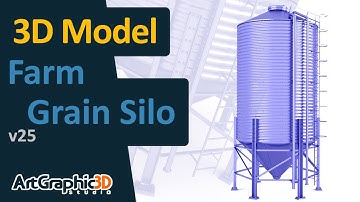Professional Farm Grain Silo 3D Model | 3D Blender | The Ideal 3D Model for Farm Visualization