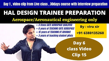 HAL DESIGN TRAINEE PREPARATION | Aerospace engineering | aeronautical | 30 days crash course