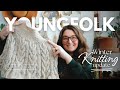 Youngfolk knits podcast winter knitting update  cabled sweaters pressed flowers shawl