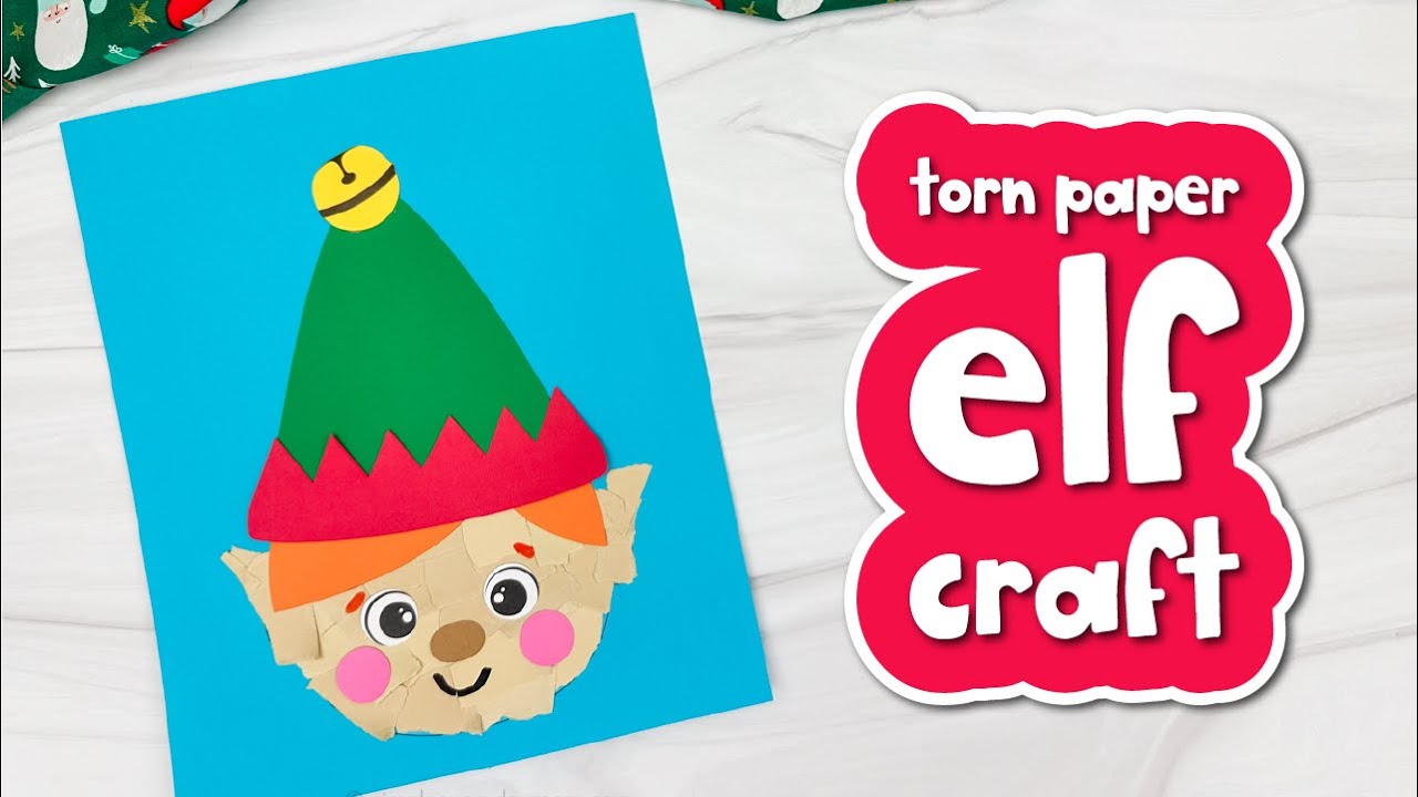 Torn Paper Elf Craft For Kids
