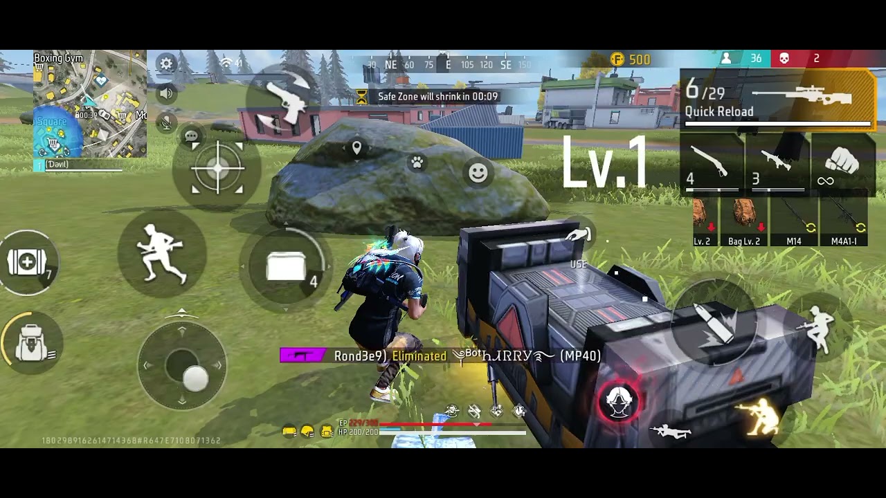 free fire 1 vs 4 BR rank - YouTube